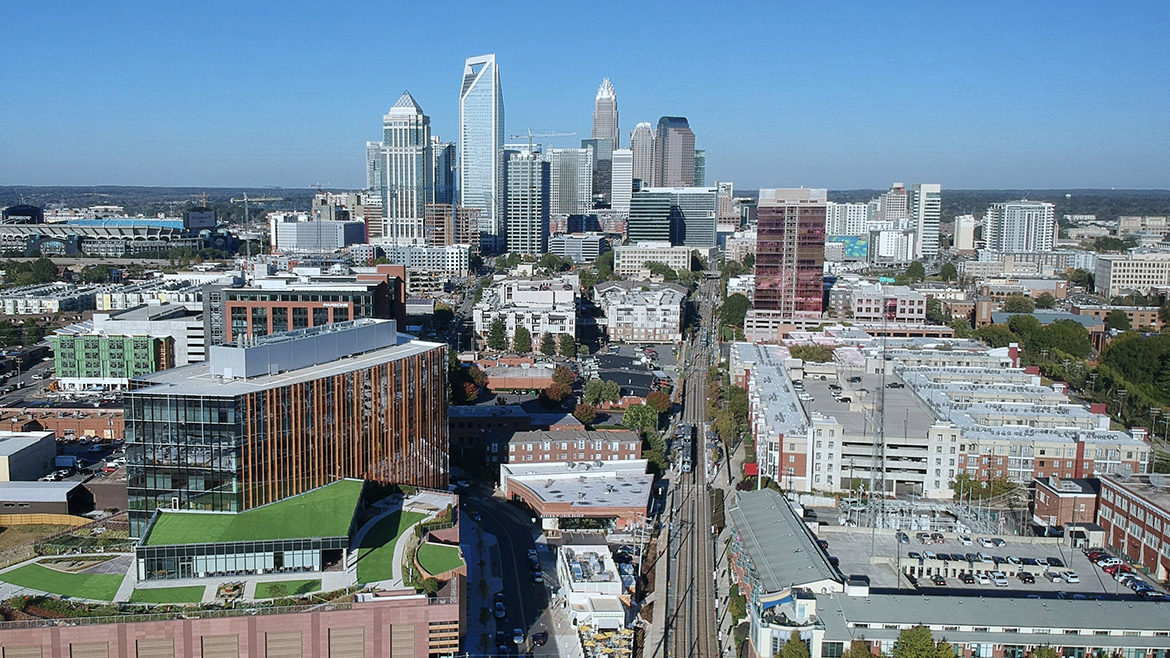 Charlotte skyline on a clear day