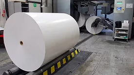 Master Roll of Techlan’s 100% recycled Re-Liner recycled silicone release liner
