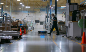 An Autonomous Mobile Robot (AMR) being employed in a factory