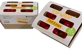 Tomatoes packed in Top Wrap produce trays