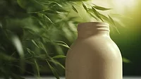 Image of a bottle made using CelluComp’s proprietary cellulose product, Curran®.