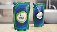 Pair of recyclable spouted pouches from Amcor and Mespack