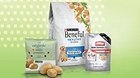 From left: M&S Potato packaging bag, Purina pet food packaging bag, Ortho insect control bag