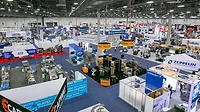 Overhead image of previous IBIE show floor.