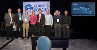 Photo of Steve Gosling being presented with the Steve Fairfield Memorial Award for Flexible Packaging Innovation during the Global Pouch Forum event in June 2025. 1440x750 hero image.