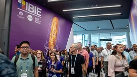 Attendees enter the IBIE showcase.