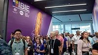 Attendees enter the IBIE showcase.