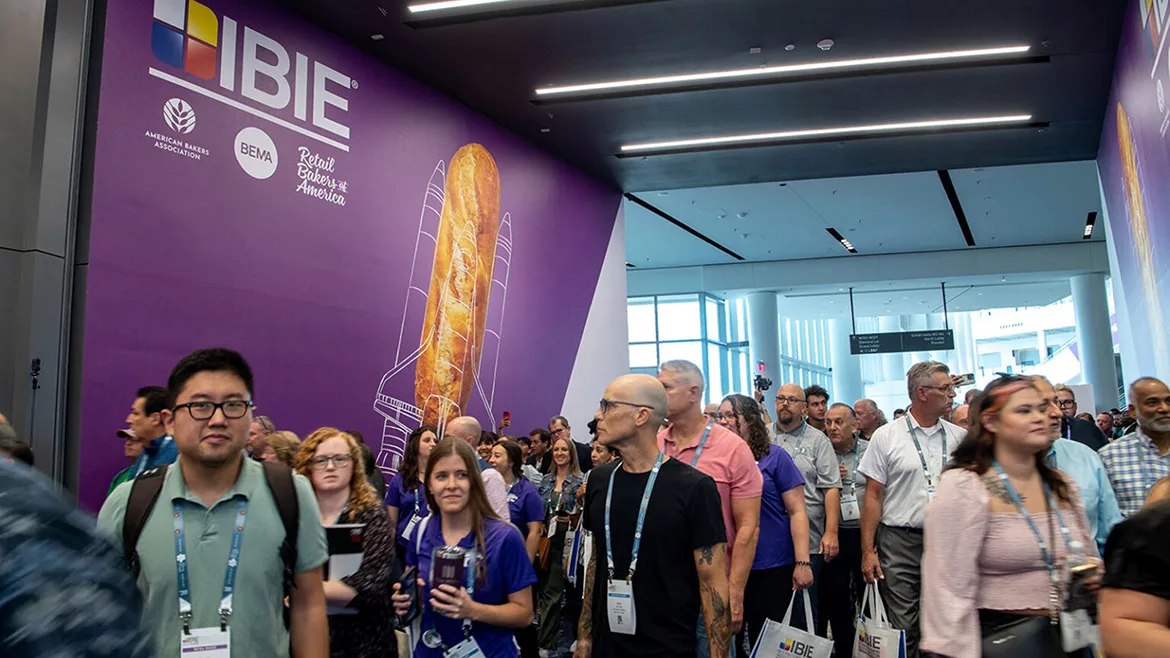 Attendees enter the IBIE showcase.
