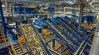 Interior of Sherbourne Recycling’s materials recycling facility in Coventry.