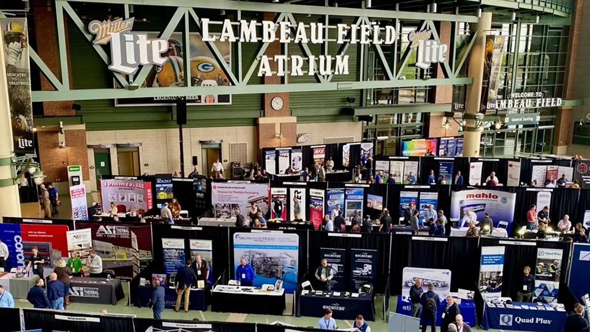 Converters Expo exhibit hall at Lambeau Field Atrium