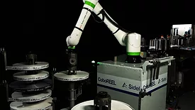 Sidel CoboREEL being used for label creation