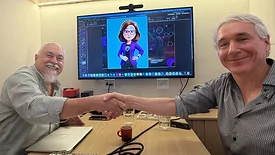 Fábio Mestriner, co-creator of the Inteligência de Embalagem (Packaging Intelligence) 5.0 platform, shakes hands with Packaging Strategies Chief Editor Brad Addington.