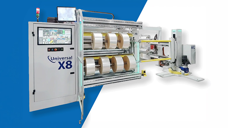 Image of the Universal X8 Slitter Rewinder.