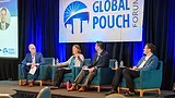 GPF Panel Discussion FPA President and CEO Dan Felton moderates a panel discussion at Global Pouch Forum with Rebecca Mick (Association of Plastic Recyclers), Adam S. Peer (American Chemistry Council) and Gregory Melkonian (Serlin Haley).