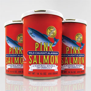 pink salmon can, can mulitpack