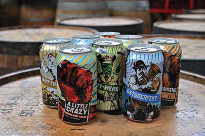Revolution Brewing Beer cans