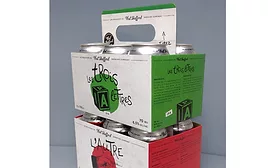 PaperWorks retractable handle beer carton