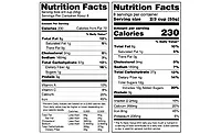 FDA Food Nutrition label changes
