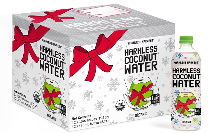 Harmless Harvest Coconut Water Brings Joy in Holiday Packaging