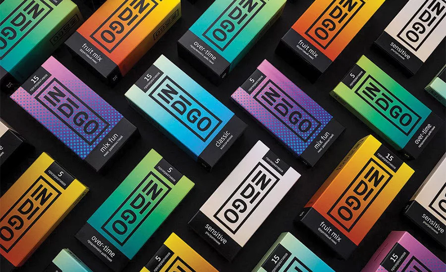 bold gradients packaging trends