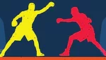 two men boxing graphic