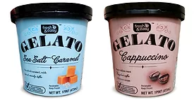 gelato cappuccino sea salt caramel