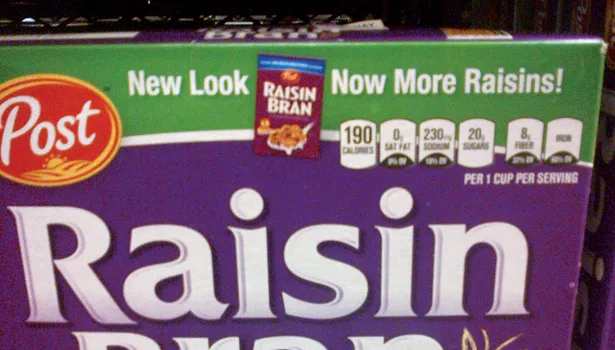 raisin bran framing packaging