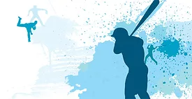 big league packaging baseball graphic blue