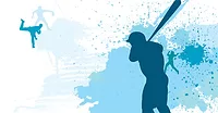 big league packaging baseball graphic blue
