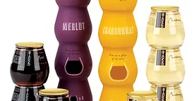 stack wine packaging merlot white red