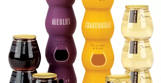 stack wine packaging merlot white red