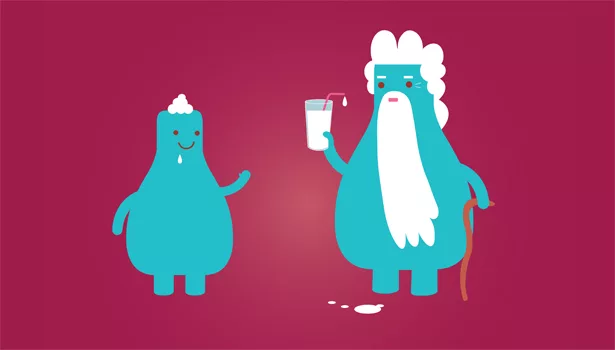two things drinking milk