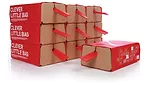 clever little bag packaging shoes red