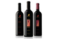 Wine brand feature silk-screen labels on custom bottles 