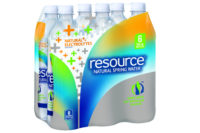 Nestle resource water comes in 50% recycled plastic bottle and is recyclable
