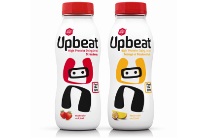 Upbeat drink protected by sleeve