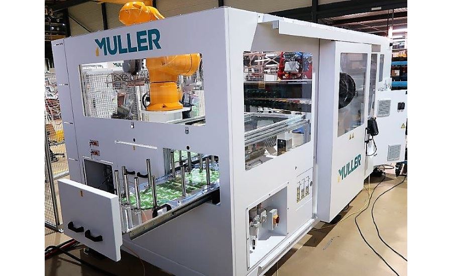 Muller In-Mold Labeling Automation System for 5-Gal Pails