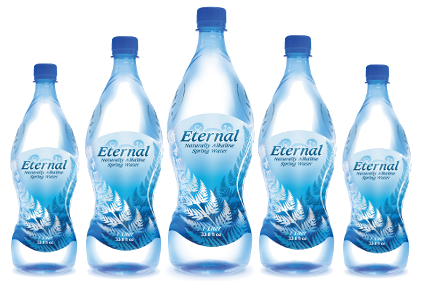 Eternal water switches to pressure sensitive label