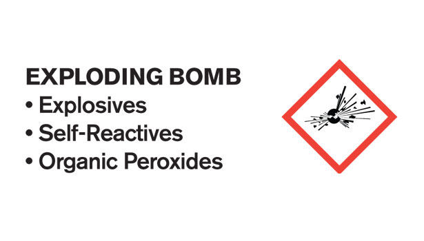 OSHA exploding bomb symbol