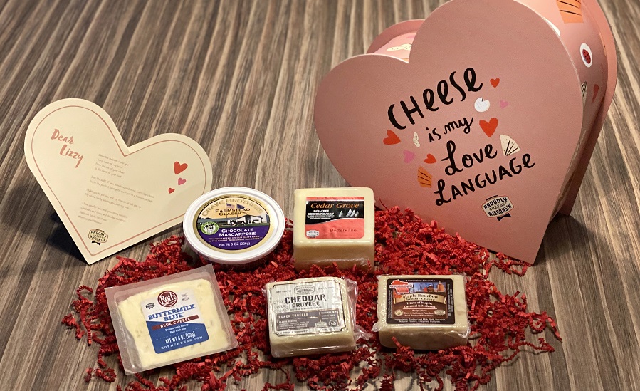 Personalized Heart-Shaped Boxes of Cheese