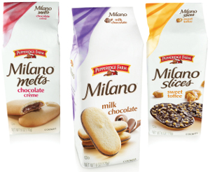Milano cookies packaging