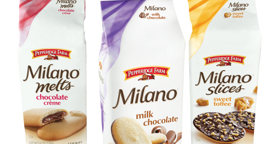 Milano cookies packaging