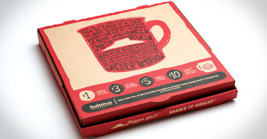 Design Gallery Award 2013, Paperboard: Pizza Hut