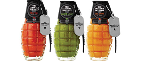 Design Gallery Glass the general's hot sauce
